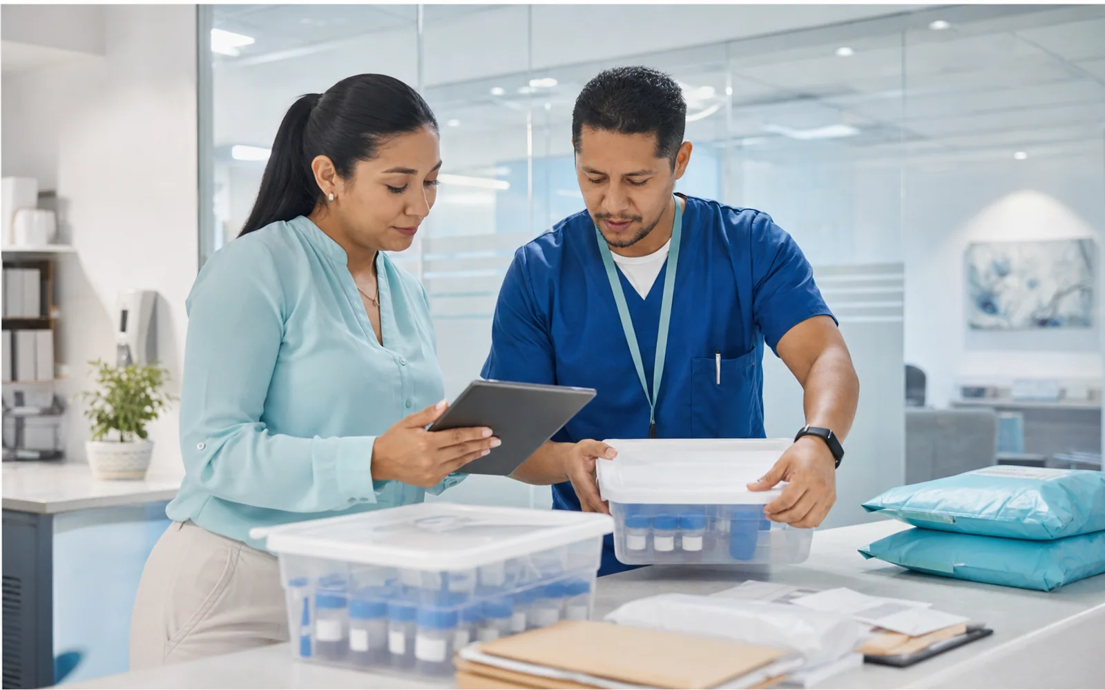 Coordinación de muestras, insumos y logística para una clínica empresarial