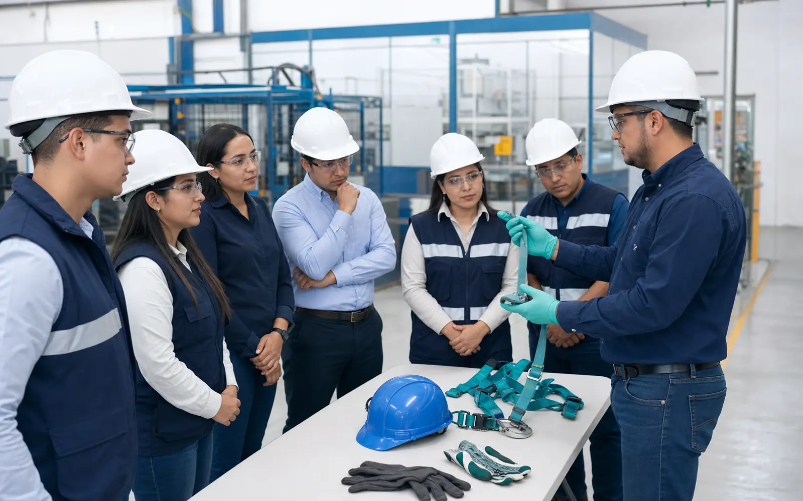 Equipo participando en una capacitación preventiva dentro de una empresa